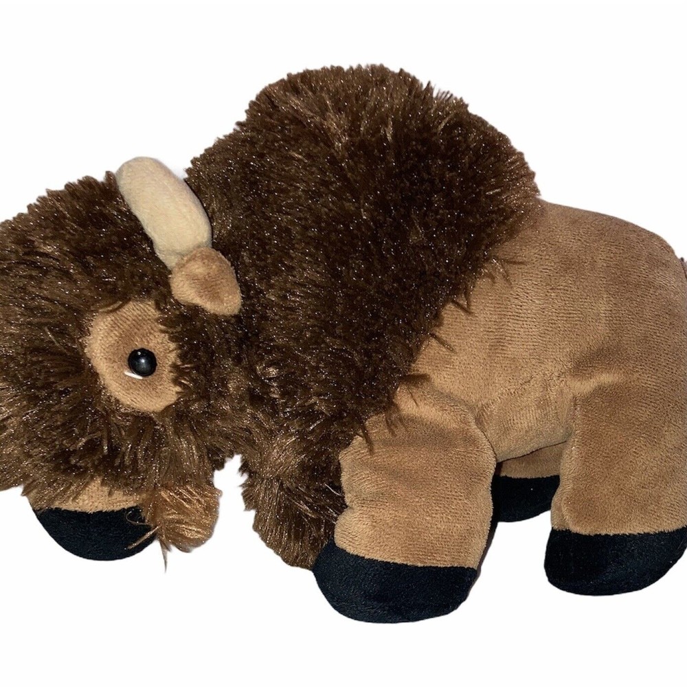 Wishpets BANU SQUARE-O Brown Plush 2006 BUFFALO Bison Stuffed Animal Toy 10"